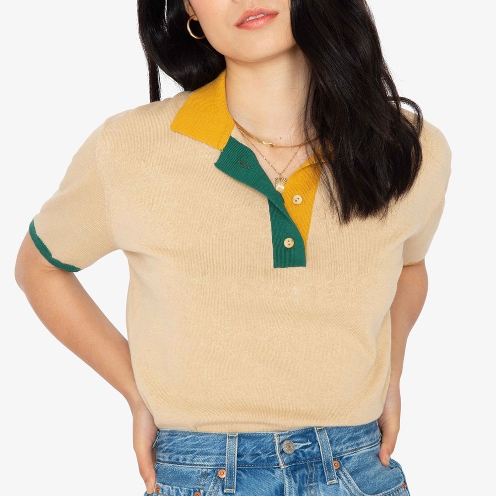 Callahan Knitwear Kate Polo in Fern